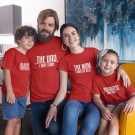 The Dad I Don't Care Family Matching Full Sleeve T-Shirts Combo