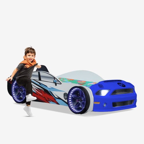 Children Racing Car Beds with Lights and Sounds for Boys