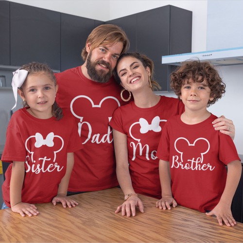 Dad Mom Brother Sister Family Matching Full Sleeve T-Shirts Combo