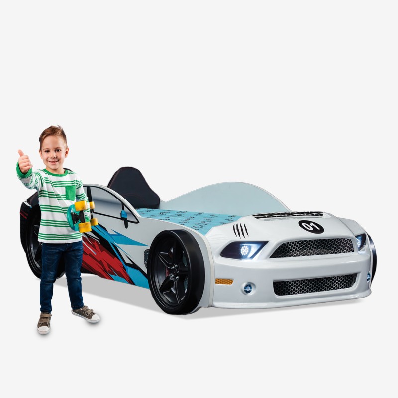 Premium Children Racing Car Beds with Lights and Sounds for Boys
